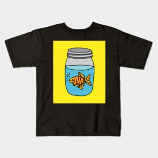 Cute Goldfish Fish In The Aquarium Kids T-Shirt